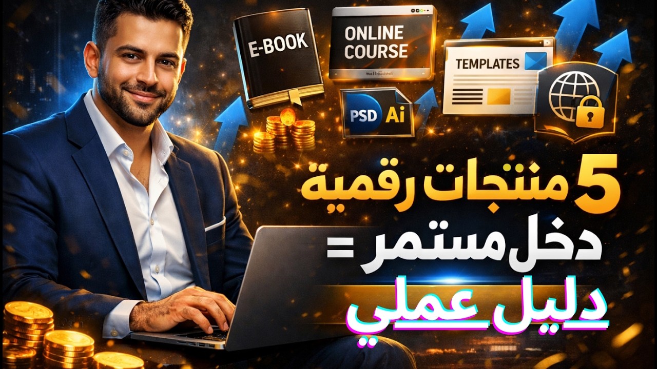 5 منتجات رقمية تصنع لك دخلاً سلبياً مستمراً