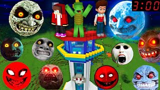 Scary LUNAR MOONS vs JJ and Mikey Paw Patrol EXE Security House in Minecraft Challenge Maizen