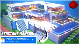 How to download 24M$ Redstone Mansion in Minecraft | Redstone Mansion Mod for Minecraftpe screenshot 4
