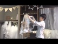 フロント60cm サイド65cm レースL1032を縁ったウェディングベール