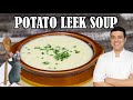The best potato leek soup recipe  cozy soup for everyday by lounging with lenny