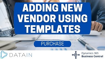 4.1.9 Vendors/ ADDING NEW VENDOR USING TEMPLATES - Dynamics Business Central NAV