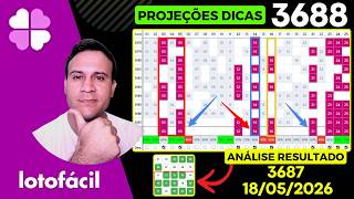 Dicas e Projeções P/ Lotofácil 3688 | Análise Completa 3687