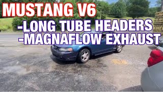 2003 Ford Mustang V6 LONG TUBE HEADER EXHAUST w/  MAGNAFLOW MAGANPACKS!