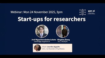 Gen AI Hub webinar 1: From researcher to founder - 24/11/2025
