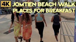 Jomtien Beach Peaceful Walk early in the morning  11 April 2024 Thursday 830 am  Pattaya Thailand