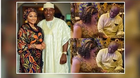 Mercy Aigbe's husband Adeoti scolds her for indecent dressing at KWAM @50 on stage, Nigerians reacts