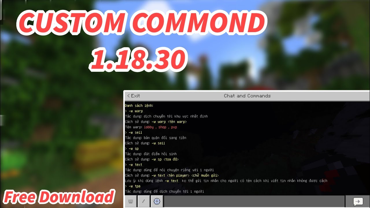 GameTest Custom command MCBE 1.18.30 Free Download - YouTube