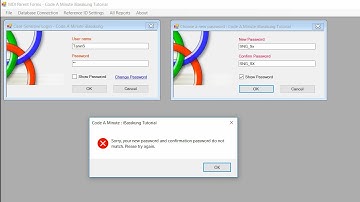 VB.Net Case Sensitive Login with Multiple User Access Levels and Changing Password