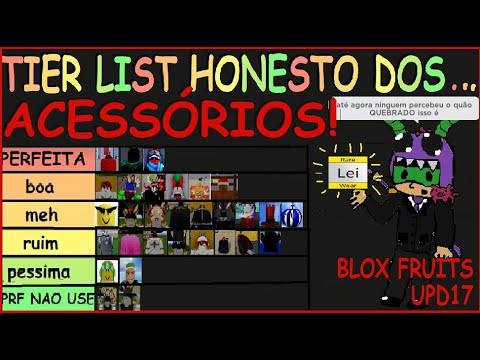 todos os acessórios do blox fruits e chance de drop #bloxfruits #roblo