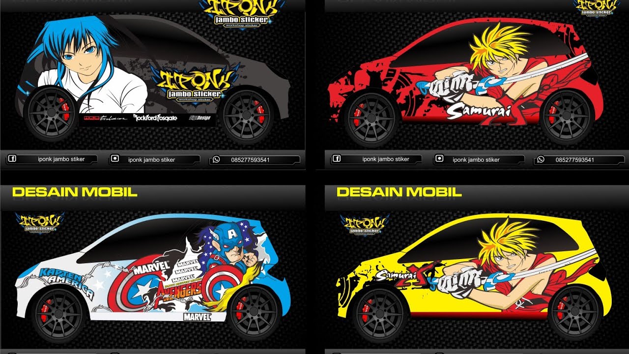 Desain Stiker Mobil 3d