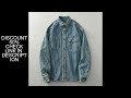 Heavy vintage washed vertical stripe denim shirt men's loose size cotton long sleeve shirt jacket