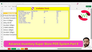 Learn Excel VBA | Super Store POS System Part 9 | Super Advance Inventory & Stock Control