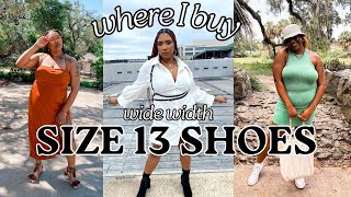 Where I buy WIDE WIDTH, LARGE SIZE Women's shoes | Trendy, Cute Size 13 shoes