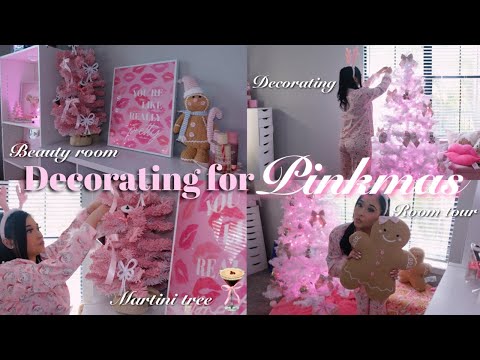 DECORATING FOR PINKMAS Beauty Room Christmas Makeover