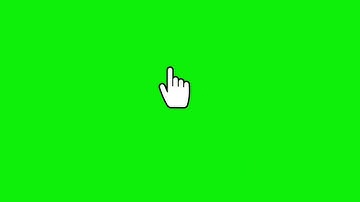 Mouse click hand effect green screen with sound, click sound with mouse hand green screen