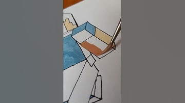 #shorts How To Draw Minecraft Steve | Minecraft