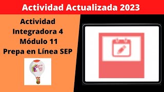 😁Module 11. Integrative Activity 4.💥 SEP Online High School. Tutorial📄