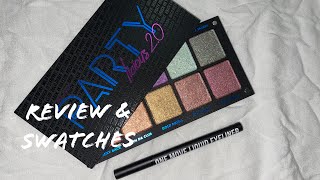 INGLOT | PARTYLICIOUS 2.0 Eyeshadow Palette | ONE MOVE LIQUID EYELINER | Review and Swatches