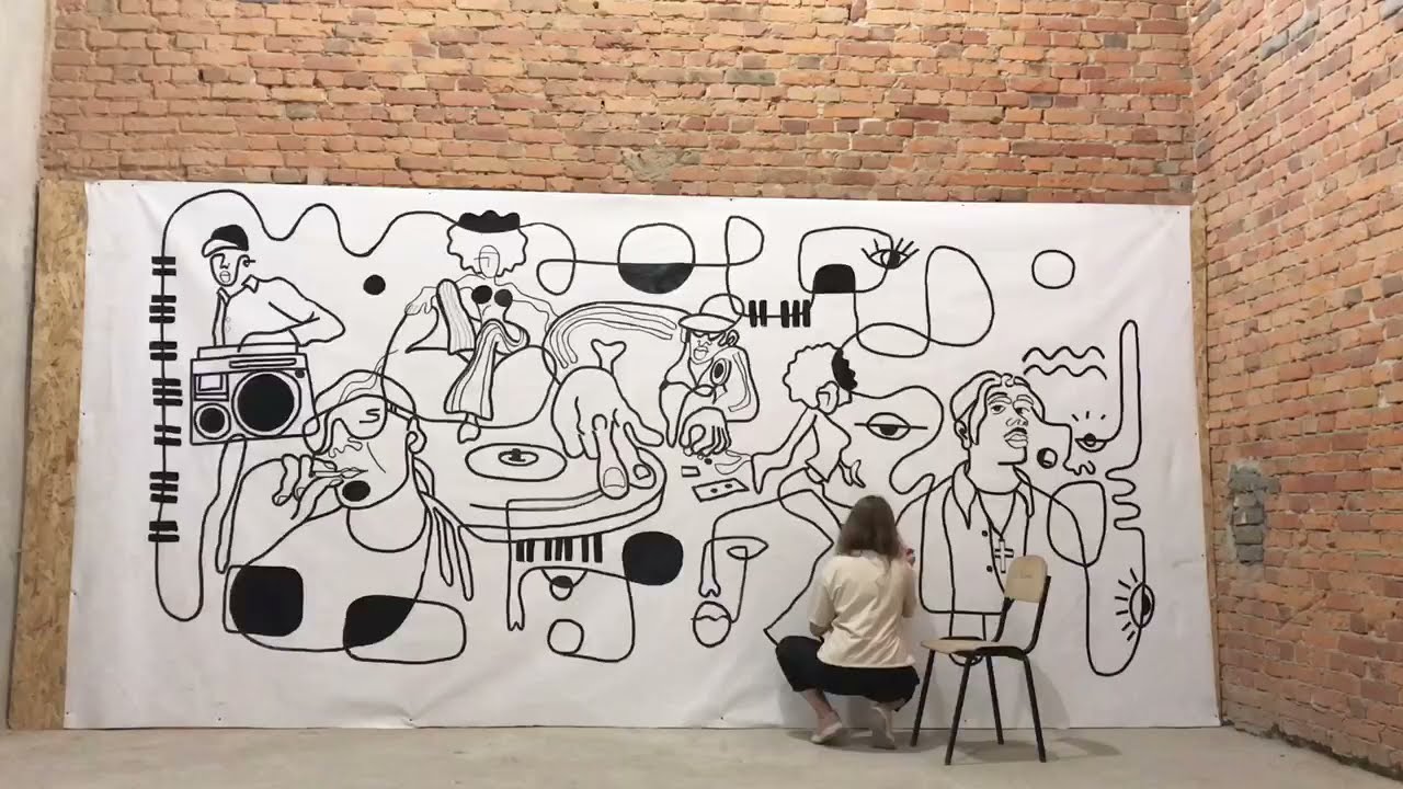 Process art mural by Bonishkoart Craft Beer & Vinyl Music Festival FESTrepublic 2