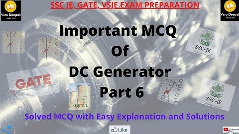 Important MCQ on DC Generator Part 6||GETCO/PGVCL/GSECL/GATE/SSC JE Exam Preparation/uppcl/JTO
