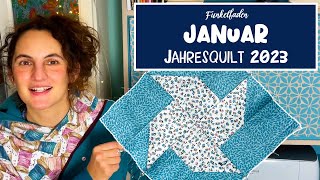 Funkelfaden Jahresquilt Januar - Patchwork Nähen Für Anfänger 112 Mit Gratis Schnittmuster