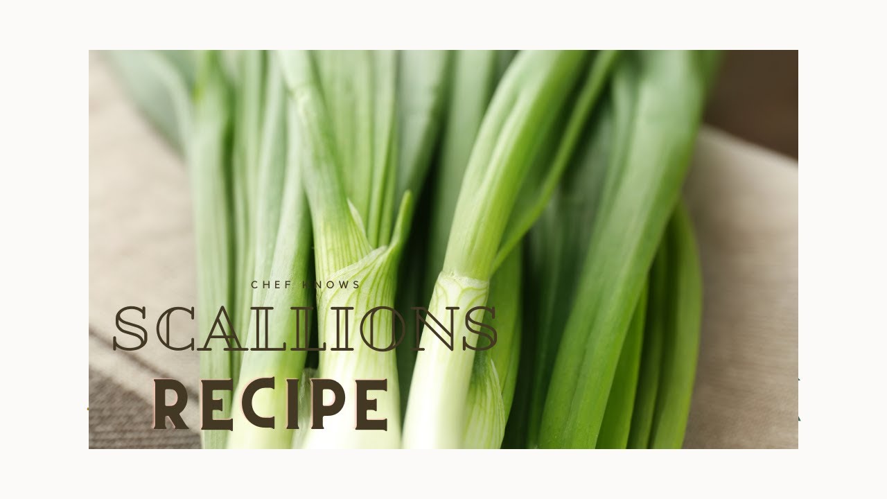 Green onions Deepfried scallions How to make simple easy recipe with green onions YouTube