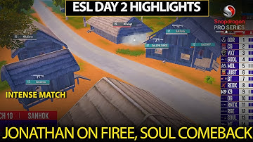 JONATHAN ON FIRE 🔥 | SOUL🚀 COMEBACK | BGMI ESL LAN 2025 DAY 2 HIGHLIGHTS | FT. GODL 💛, RNTX ⚡, CG