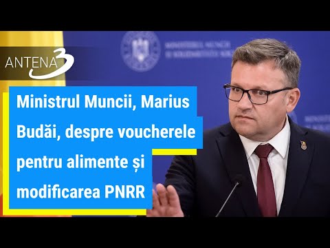 Ministrul Muncii, Marius Budăi, vorbește despre voucherele pentru alimente și modificarea PNRR