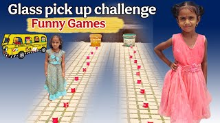 🗑️Glass pick up Challenge Game| village comedy videos|bubby latest videos