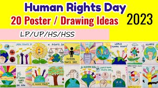 Human Rights Day Poster making ideas | Human rights day drawing | Human Rights Day 2023