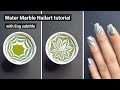 Water marble nailart tutorial with englishsubtitle  easy nailart   coldwater  warmwater 