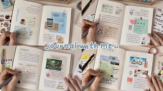 다이어리 한 권 전부 다 썼어요! 같이 조용하게 다꾸해요ㅣ다이어리 꾸미기, 스크랩 다꾸, journal with me