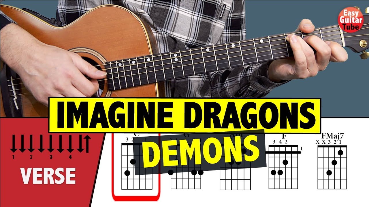 Imagine Dragons Demons // Guitar Tutorial (CHORDS) Chords Chordify