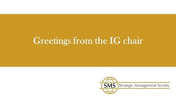 An introduction to the Behavioral Strategy IG