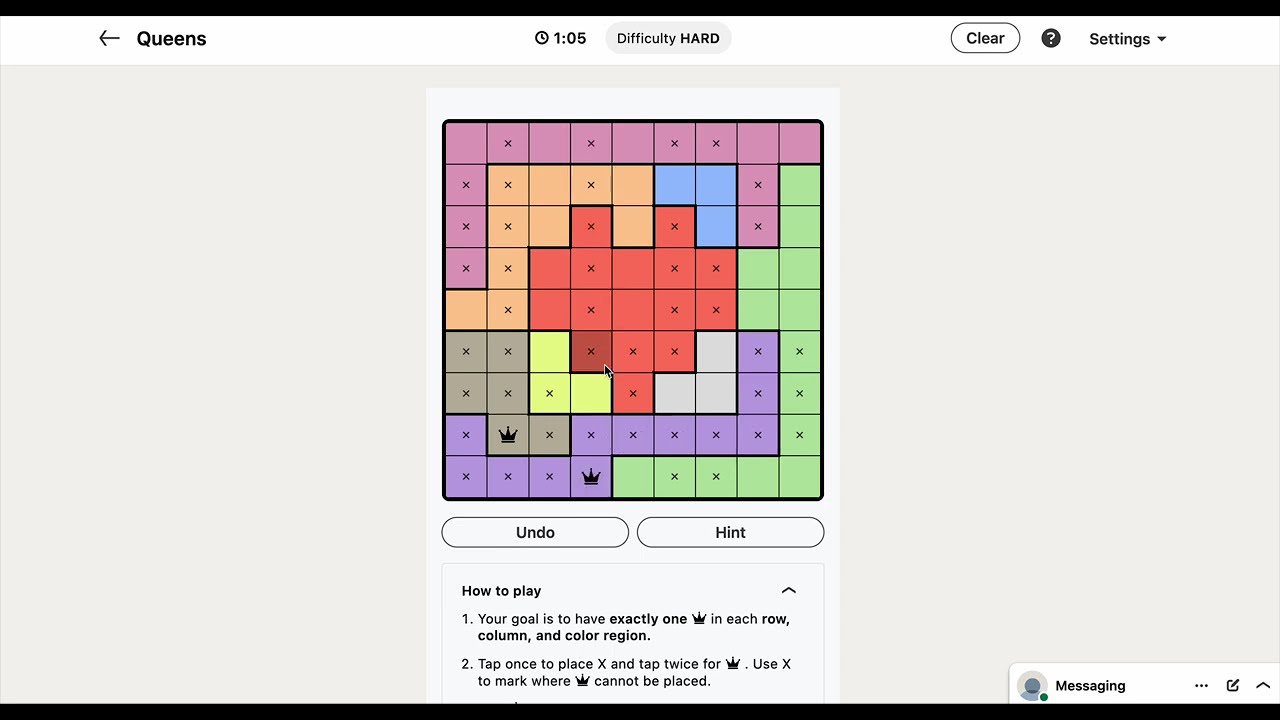 LinkedIn Games - Queens #290