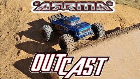 Arrma Outcast 4s trying hot racing heavy duty motor mount  #arrmarc #arrma