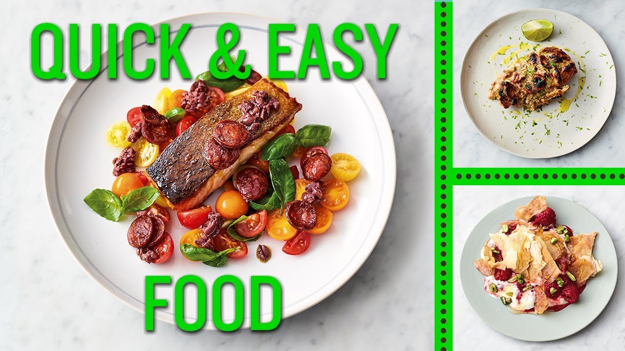 Jamie’s Quick and Easy Food | Smoky Chorizo Salmon, Gnarly Peanut Chicken and Honey Berry Filo Smash | Jamie Oliver