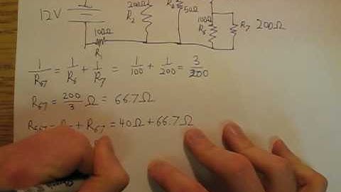 BMAPhysics 18k Analyzing a circuit with seven resistors in series and parallel.