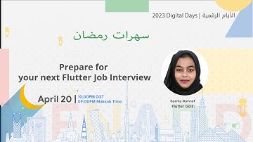 Prepare for your next Flutter Job Interview (Samia Ashraf)