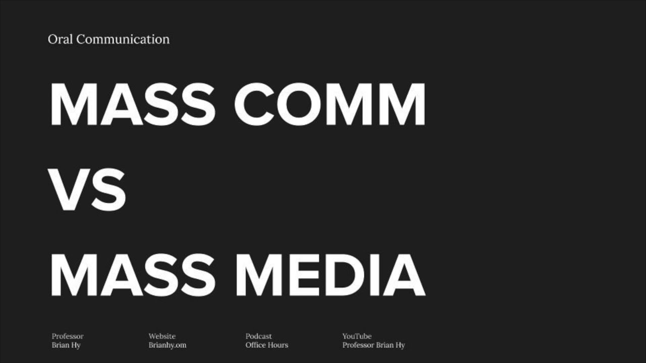What’S The Difference Between Mass Communication And Mass Media?