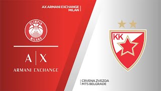 AX Armani Exchange Milan - Crvena Zvezda mts Belgrade Highlights | EuroLeague, RS Round 9