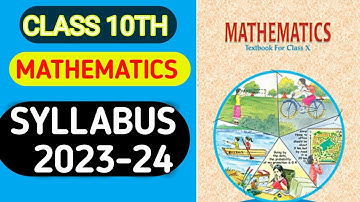 Class 10th math New syllabus 2023-24||CBSE Class 10th math syllabus 2023-24