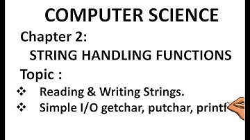 Chapter 2| String Handling Functions |Computer Science |12th standard |Part 3|