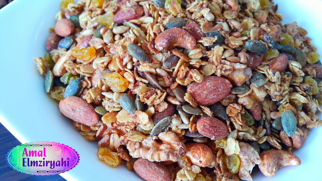 طريقة عمل الجرانولا الخالية من السكر  Granola