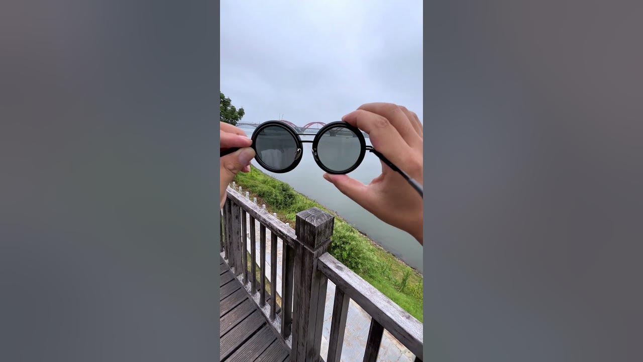 Stepless Gradient Tint Round Eyewear for Hiking Cycling and Outdoor Activities #outdoorgear