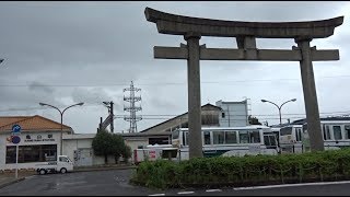 中央リニア新幹線の停車駅になる可能性がある亀山駅の駅前の風景