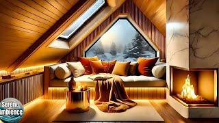 Cozy Attic Ambience 🔥 Soft Guitar Music & Crackling Fireplace | Relaxing Live Wallpaper screenshot 2
