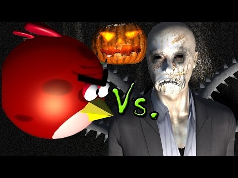 ANGRY BIRDS vs. SLENDERMAN - Halloween special ♫ 3D animated  game mashup  ☺ FunVideoTV - Style ;-))