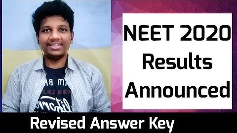 NEET 2020 Results Announced By NTA | Neet Revised Answer Key 2020 Not Changed {Don